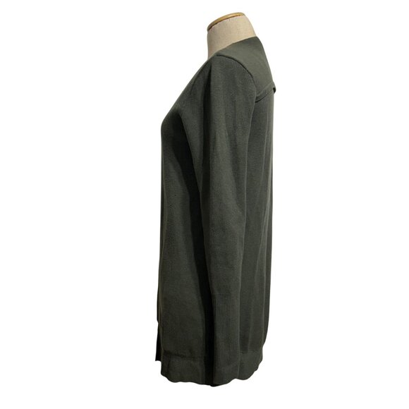 Lululemon Womens Sz M Cardigan Casual Open-Front Knit Long Sleeve Sweater Green - Picture 3 of 8